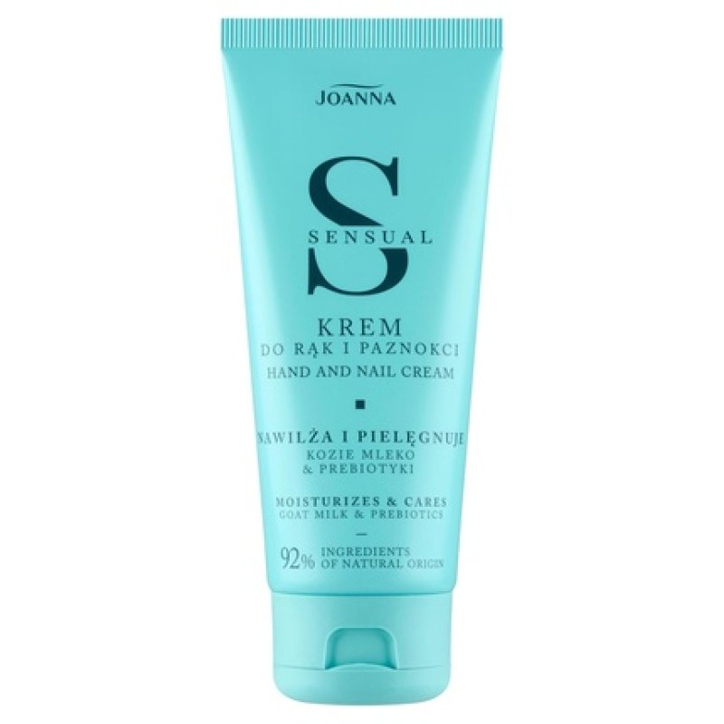 JOANNA Sensual Hand and Nail Cream with Goat Milk and Prebiotics Moisturizing Hand Care Balm for Brittle Nails and Dry