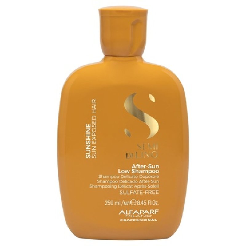 Alfaparf Milano Semi di Lino Sunshine Sulfate Free Shampoo After Sun Chlorine Protection Vegan Formula For Shiny Silky