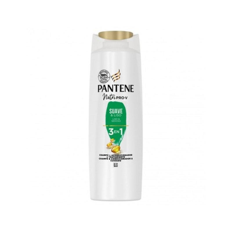 Pantene Smooth and Sleek Shampoo 385ml - Suave y Liso