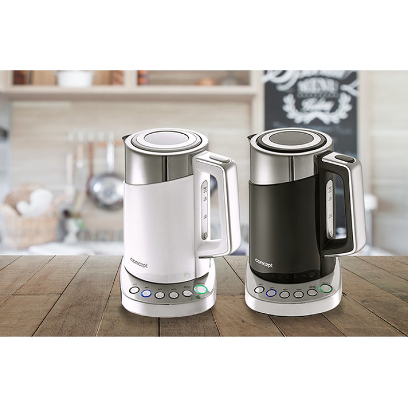 Concept RK3170 electric kettle 1.7 L 2200 W Stainless steel White