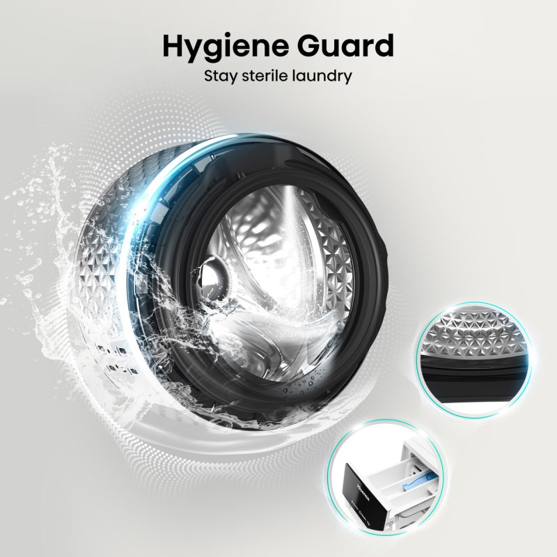 Hisense WF3S1043BW3 washing machine Front-load 10.5 kg 1400 RPM White