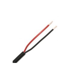 Speaker cable round 2 x 0.75mm² black sheath