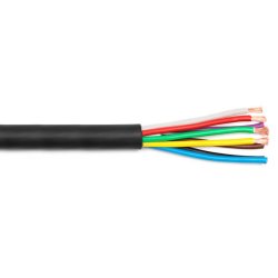 Speaker cable round 8 x 4mm² black sheath