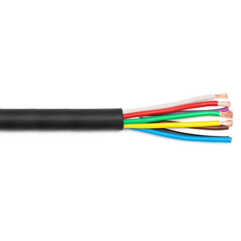Speaker cable round 8 x 4mm² black sheath