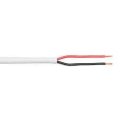 Speaker cable round 2 x 1.5mm² white sheath