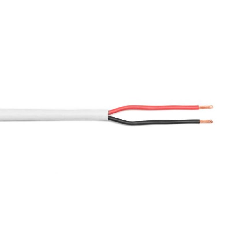 Speaker cable round 2 x 1.5mm² white sheath
