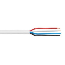 Speaker cable round 4 x 2.5mm² white sheath