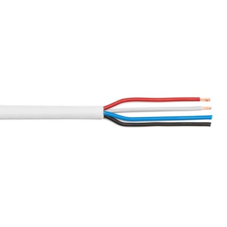 Speaker cable round 4 x 2.5mm² white sheath