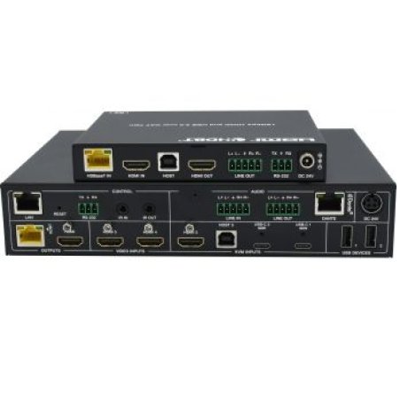 5x1 Seamless Scaler Switcher, Inputs (3 HDMI, 2 USB-C, 1 DANTE), 1 Mirrored HDMI