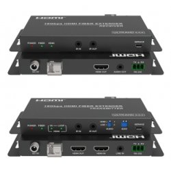 4K HDMI Extender over Optical Fiber, 4Kx2K@60Hz 4:4:4 60Km, HDMI2.0, HDCP2.2, 18