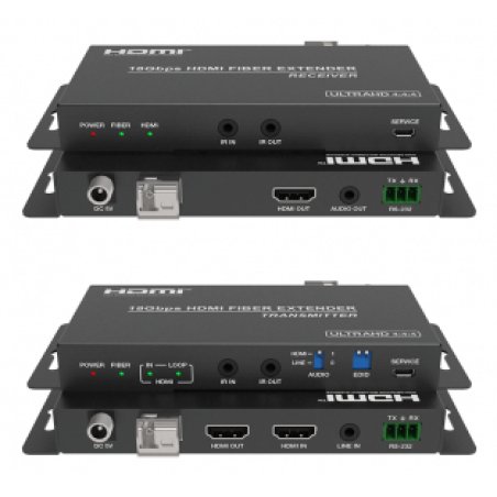 4K HDMI Extender over Optical Fiber, 4Kx2K@60Hz 4:4:4 60Km, HDMI2.0, HDCP2.2, 18