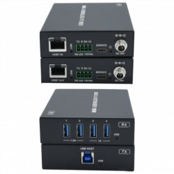 USB 3.0 extender over Cat6A cable up to 100m, USB 3.2 Gen1 - 5 Gbps with data tr