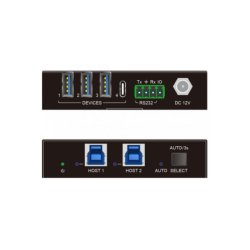 Sélecteur USB3 Gen2 ( 2 ports Host USB-B , 3 ports USB-A & 1 USB-C ) , 10.2 Gbps