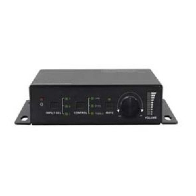 2x50W Audio Amplifier (Class-D energy saver standard), with 3 inputs: InfraRed,