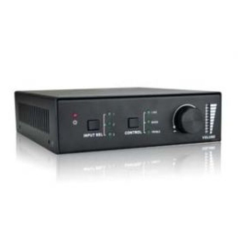 2x50W Audio Amplifier (Class-D energy saver standard), with 3 inputs: InfraRed,