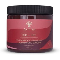 As I Am Long and Luxe Curl Enhancing Smoothie 16oz Lightweight Coil Defining Creme Enriched with Pomegranate and