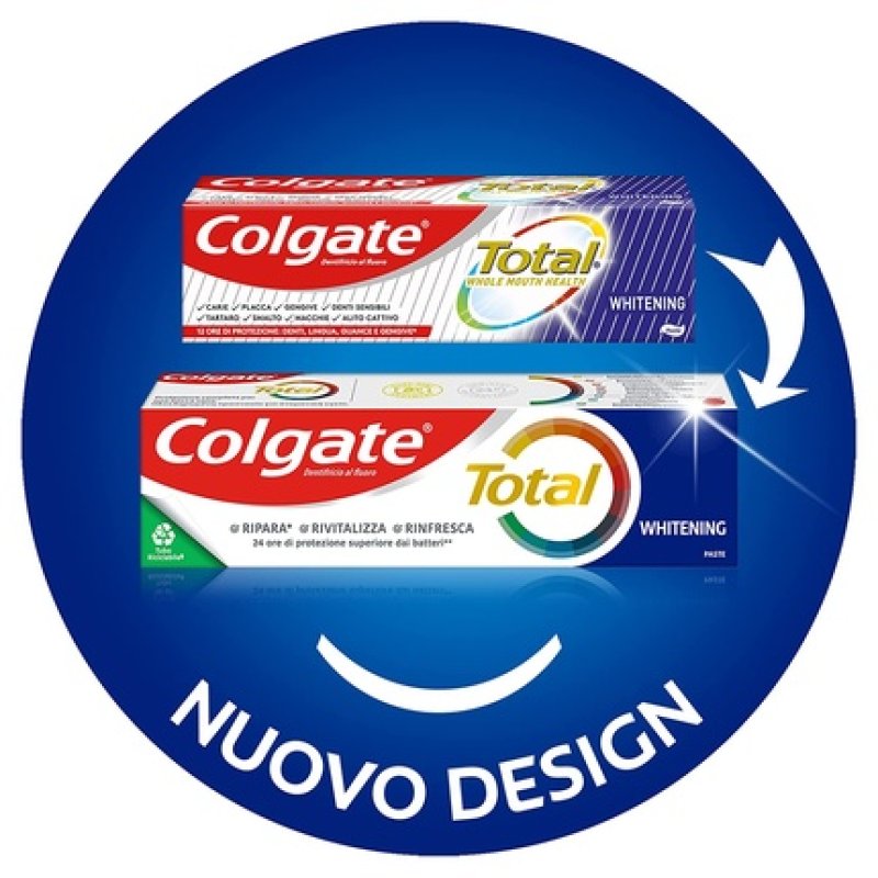 Colgate Total Whitening Toothpaste with Antibacterial Ingredients 75ml