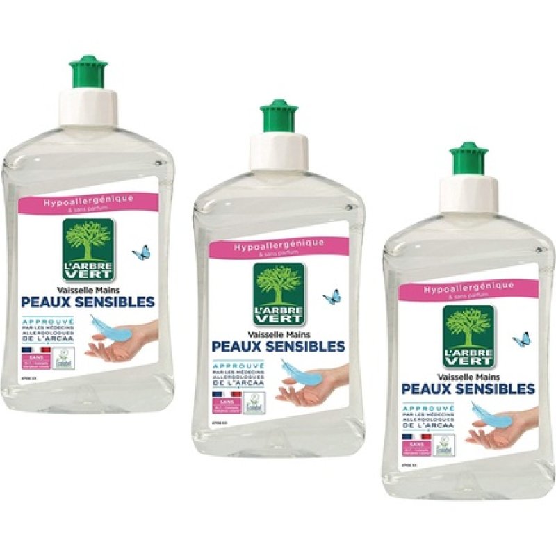 L'Arbre Vert Washing-Up Liquid for Sensitive Skin 500ml