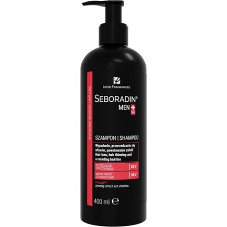 SEBORADIN MEN Hair Shampoo For Hair Loss Thinning 400ml Vitamins Natural Extracts Thickening Growth Natur Technology