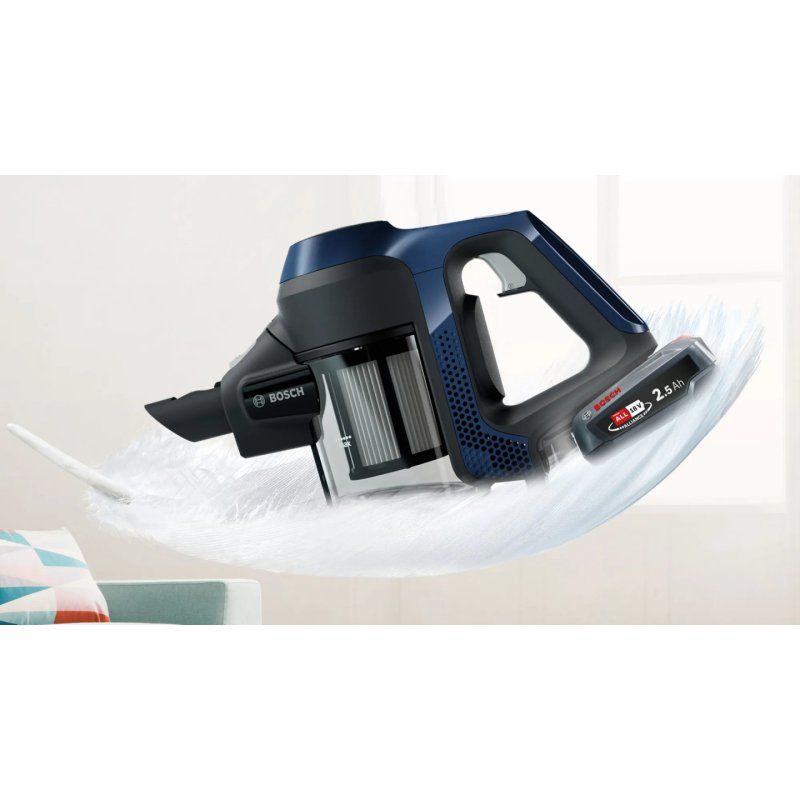Bosch Serie 6 BCS611P4A aspirateur balai et balai électrique Batterie Sec Filtre hygiénique Sans sac 0,3 L Noir 2,5 Ah