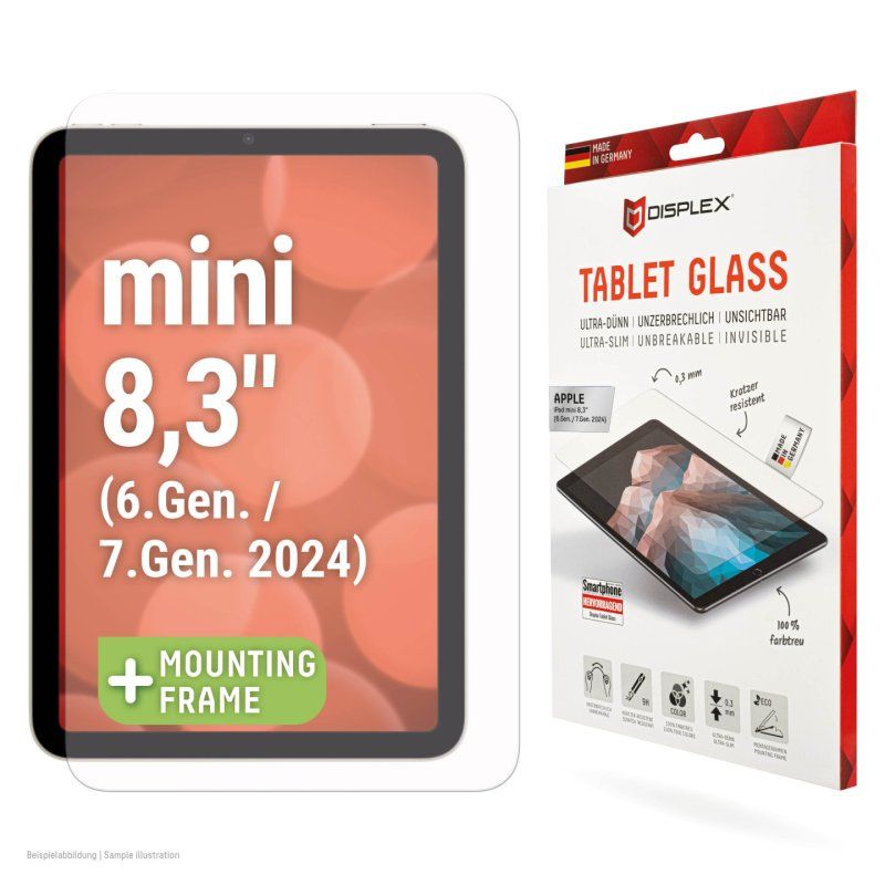 DISPLEX Tablet Glasschutzfolie für iPad mini 8,3" (6./7. Gen.)