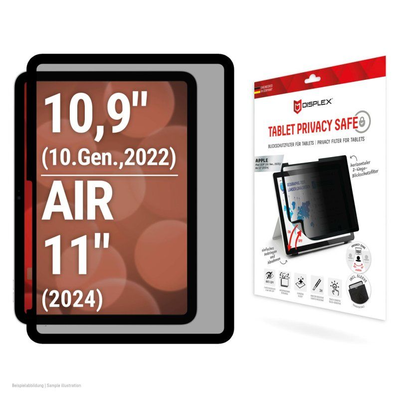 DISPLEX Privacy Safe für iPad 10,9"(10.Gen)/Air 11"(2024) Schutzfolie
