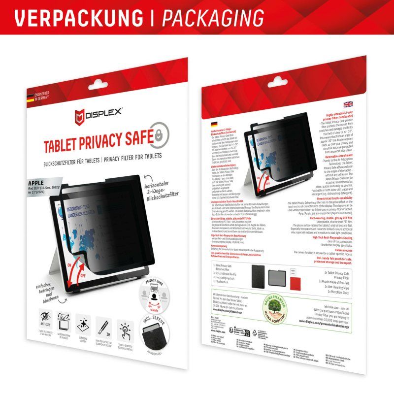 Displex 01983 protection d'écran de tablette Protection de l'écran contre les regards indiscrets Apple 1 pièce(s)