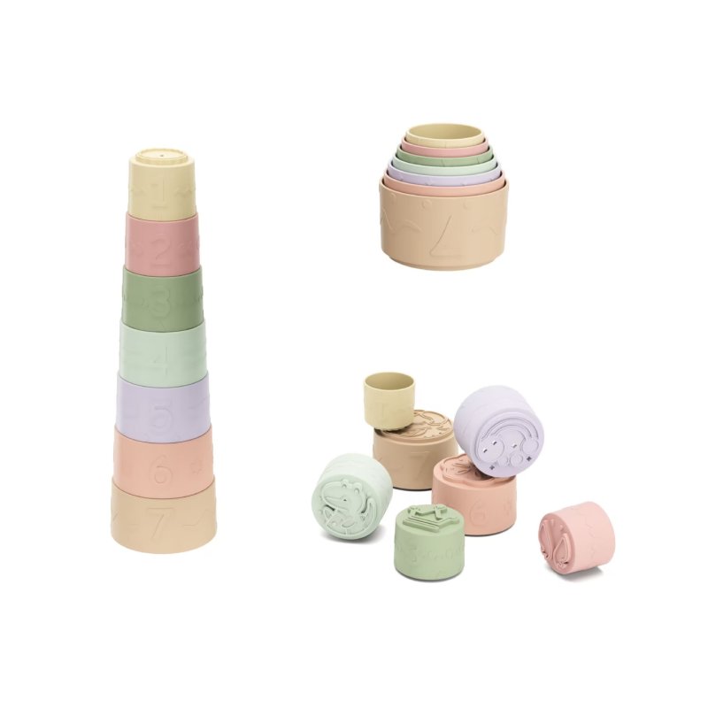 Kinder and Kids - Soft Rubber Stacking Cups 32 cm silicone - (K30008)