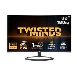 Twisted Minds - 32 HDR (R1500) FHD 180Hz VA 1ms HDMI2.0 Gaming Monitor TM32CFHD180VA