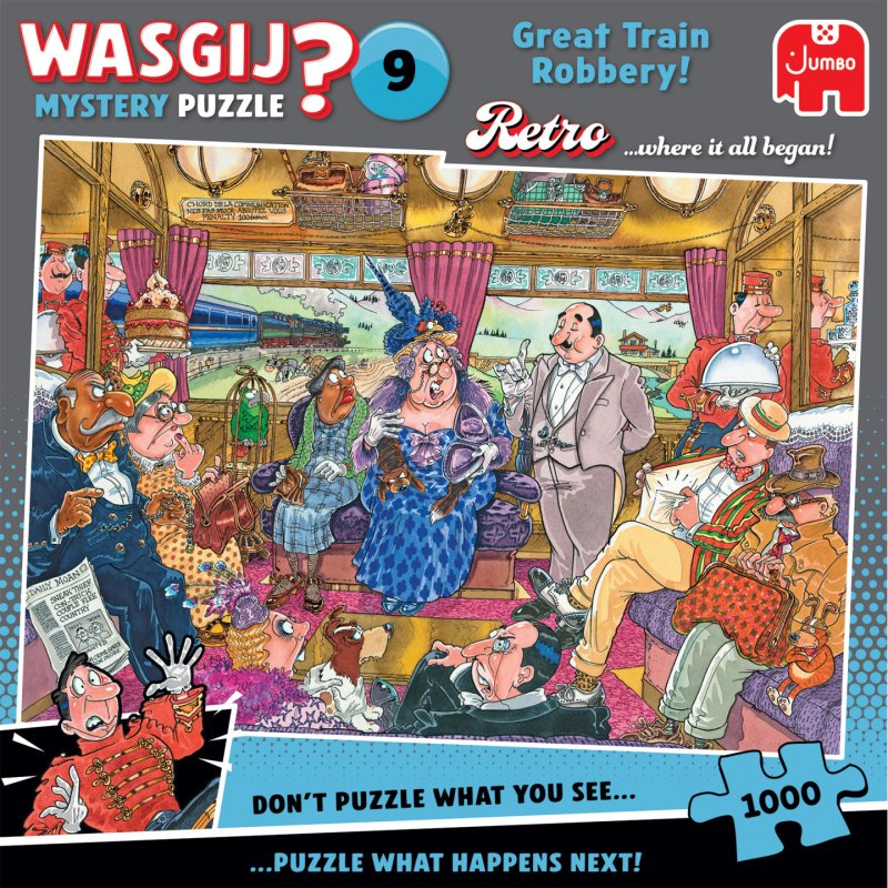 Wasgij Retro Mystery 9 - Great Train Robbery! (1000 Pieces)