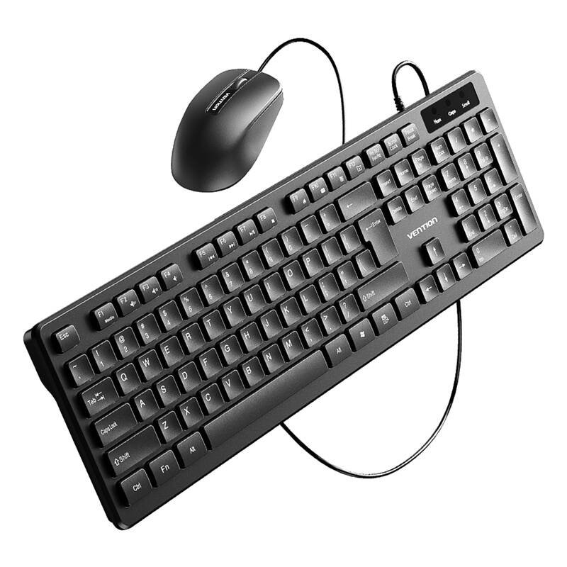 Vention KTCB0-EN Wired Keyboard Mouse Mouse Pad Set (Black)