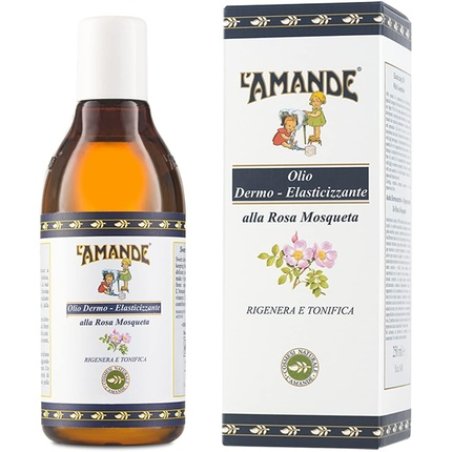 L'AMANDE 100% Natural Rosehip Oil with Vitamin E Body Oil and Delicate Fresh Flowery Hair Toning Anti-Aging Action