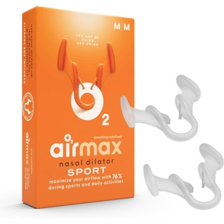 Airmax Nasal Dilator Breathe Better Against Nasal Congestion Sport Version 2 Pack Medium 6-Month Relief