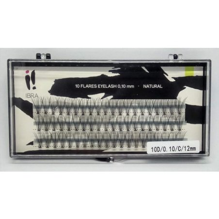 False Eyelashes Naturals Knot 0.10-C-12 IBRA Makeup Fake Lashes Individual Long C Profile Eye