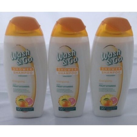 Wash & Go Shower Shampoo with Fruit Vitamins for Hair and Body 250ml