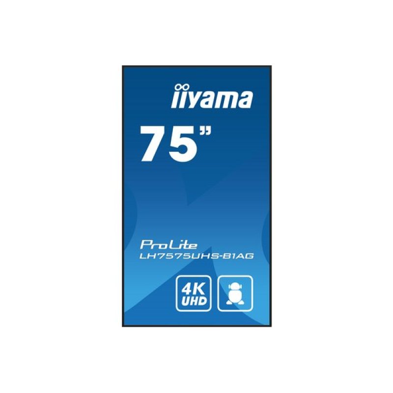 75IN DALLE IPS 4K UHD 3840X2160 8MS 24/7 500CD/M2 1200: 1 3XHDM