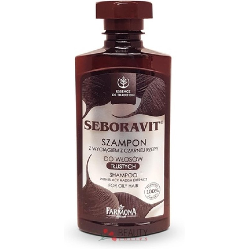 Seboravit Shampoo for Greasy Hair with Natural Radish Extract 330ml