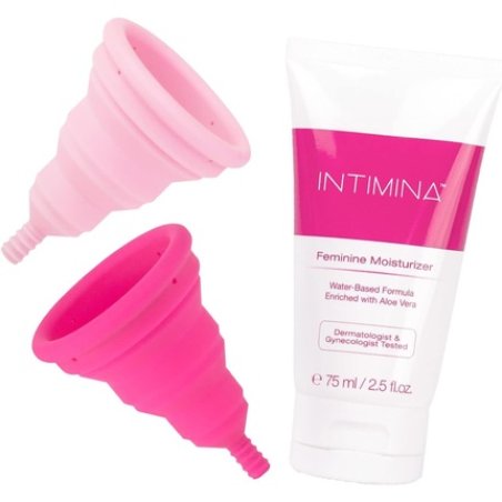 INTIMINA Lily Cup Compact Size A with Free Compact Size B and Feminine Moisturizer