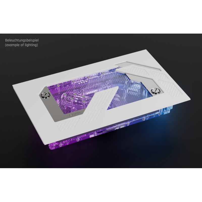 Alphacool Apex Distroplate Dark Base Pro 901 White mit A