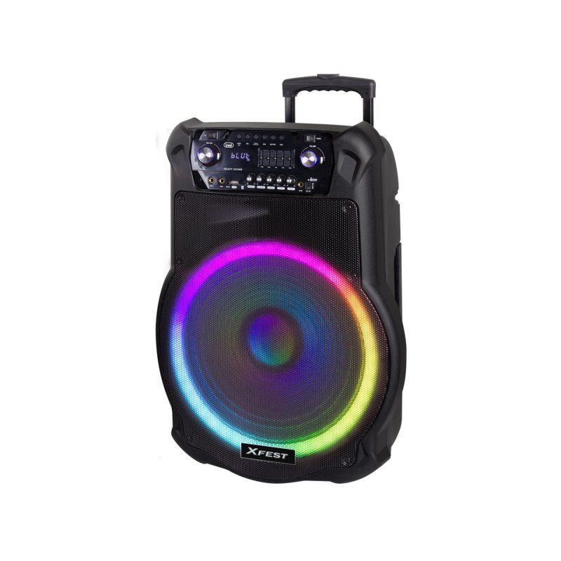 ALTAVOZ KARAOKE TREVI XF 1600 KB 200W AMPLIF AW TROLLEY MIC WIRELESS INCLUIDO