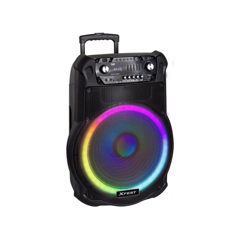 ALTAVOZ KARAOKE TREVI XF 1600 KB 200W AMPLIF AW TROLLEY MIC WIRELESS INCLUIDO
