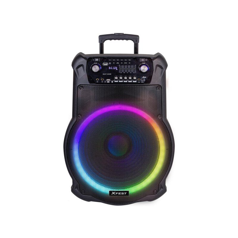 ALTAVOZ KARAOKE TREVI XF 1600 KB 200W AMPLIF AW TROLLEY MIC WIRELESS INCLUIDO