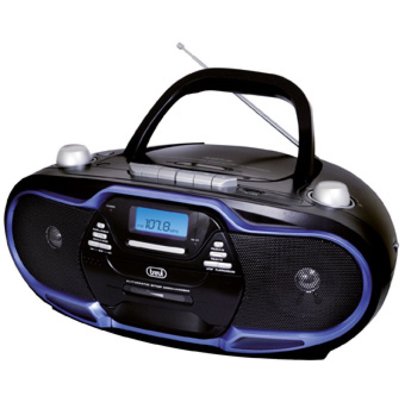RADIO CASSETTE TREVI CMP 574 USB PORTAB. RADIO REC. CD PLAYER USB BLUE