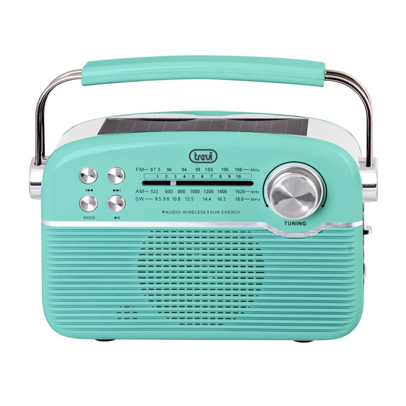 RADIO TREVI RA 7F50 BT PORTABLE RADIO CARGA SOLAR AW SD TIF. GREEN