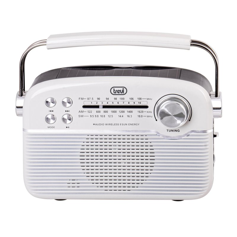 RADIO TREVI RA 7F50 BT PORTABLE RADIO CARGA SOLAR AW SD TIF. WHITE