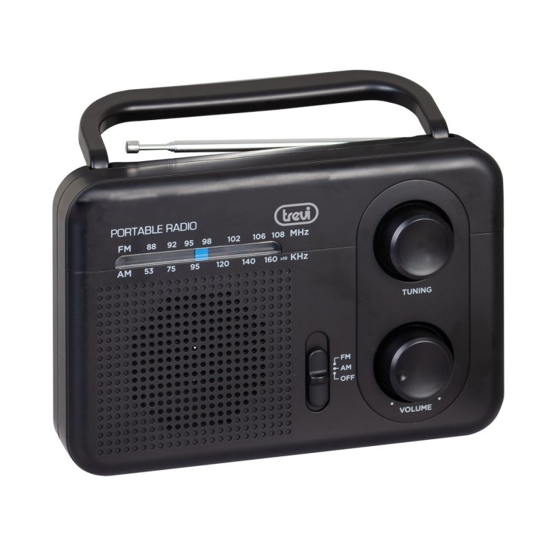 RADIO TREVI RA 7F64 PORTABLE AM/FM RADIO BLACK