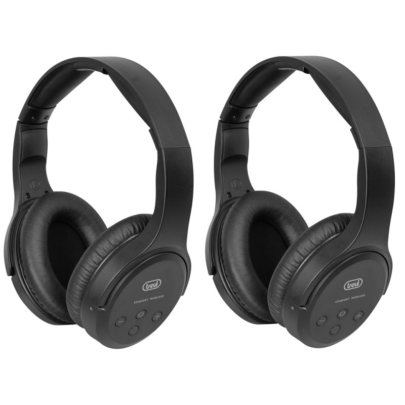 AURICULARES DIADEMA TREVI FRS 1580 TW SET 2 UD RECHARG. WLESS TV HEADPHONES BLK