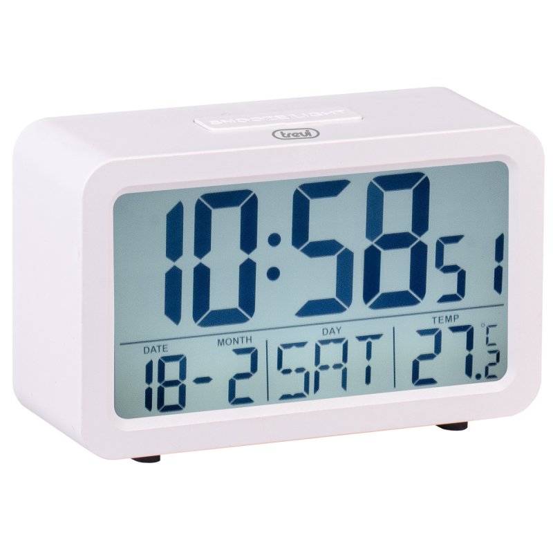 RELOJ DESPERTADOR TREVI SLD 3P60 DIGITAL ALARM CLOCK WHITE