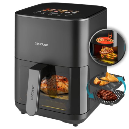 Cecotec Cecofry&Grill Duoheat 4000 Unique 4 L Autonome 1900 W Friteuse d’air chaud Noir