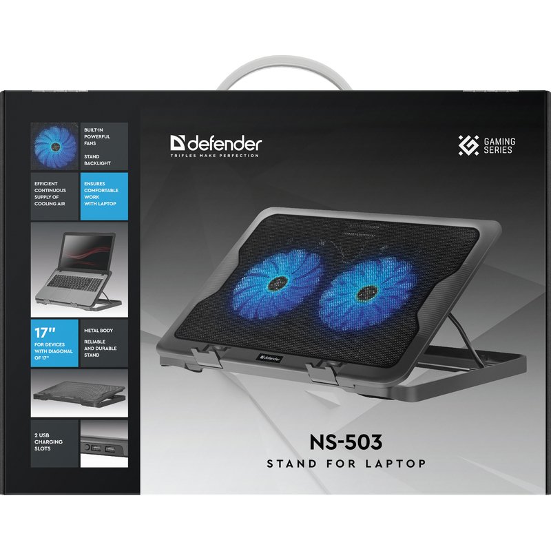 Defender NS-503 système de refroidissement pour ordinateurs portables 43,2 cm (17") 1000 tr/min Noir